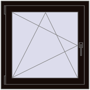 Buy Tilt-and-Turn 800x800 mm REHAU ENERGY-SAVING SYNEGO MD BLACK_BROWN two-sided