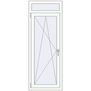 Buy Tilt-and-Turn 600x1600 mm REHAU OPTIMUM EURO-DESIGN 70 RAL 9016 Traffic white two-sided