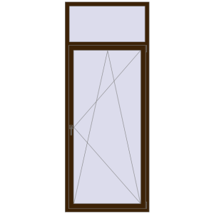 Buy Tilt-and-Turn 1000x2500 mm REHAU OPTIMUM EURO-DESIGN 70 DARK_OAK two-sided
