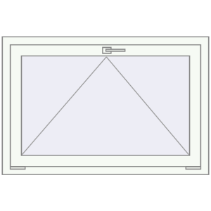 Buy Tilt-and-Turn 1080x720 mm REHAU OPTIMUM EURO-DESIGN 70 RAL 9016 Traffic white two-sided