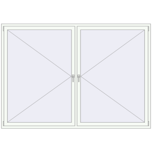 Buy Tilt-and-Turn 2500x1750 mm REHAU OPTIMUM EURO-DESIGN 70 RAL 9016 Traffic white two-sided