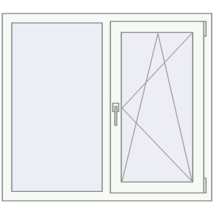 Buy Tilt-and-Turn 1050x1000 mm EPSILON OPTIMA RAL 9016 Traffic white two-sided