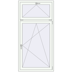 Buy Tilt-and-Turn 900x1800 mm REHAU OPTIMUM EURO-DESIGN 70 RAL 9016 Traffic white two-sided