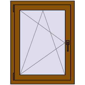 Buy Tilt-and-Turn 650x850 mm REHAU OPTIMUM EURO-DESIGN 70 GOLDEN OAK two-sided