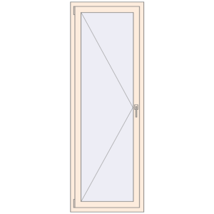 Buy Tilt-and-Turn 700x2000 mm REHAU OPTIMUM EURO-DESIGN 70 CREAME_WHITE_50L-2 two-sided