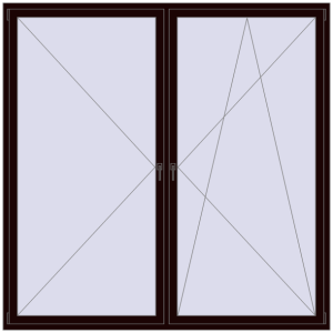 Buy Tilt-and-Turn 2300x2300 mm REHAU ENERGY-SAVING SYNEGO MD CHOCOLATE_BROWN two-sided