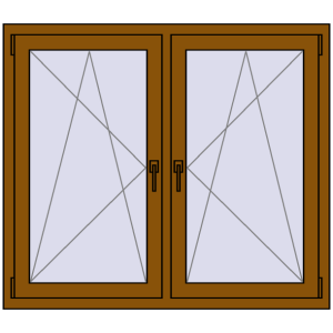 Zamów teraz Okna skrzydłowe 1320x1115 mm REHAU ENERGY-SAVING SYNEGO MD GOLDEN OAK dwustronny