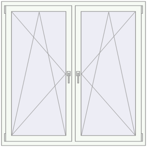 Buy Tilt-and-Turn 1440x1440 mm REHAU BRILLANT DESIGN RAL 9016 Traffic white two-sided