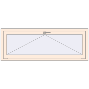 Okno plastikowe 1500x550 mm Jednoskrzydłowe. Widok od środka Zamów teraz Okna skrzydłowe 1500x550 mm REHAU OPTIMUM EURO-DESIGN 70 CREAME_WHITE_50L-2 dwustronny