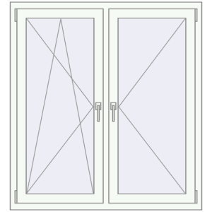 Buy Tilt-and-Turn 1200x1300 mm REHAU OPTIMUM EURO-DESIGN 70 RAL 9016 Traffic white two-sided