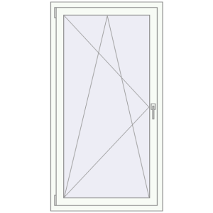 Buy Tilt-and-Turn 900x1620 mm REHAU ENERGY-SAVING SYNEGO MD RAL 9016 Traffic white two-sided