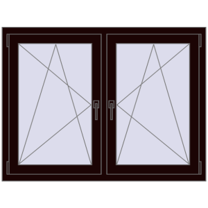 Zamów teraz Okna skrzydłowe 1290x965 mm REHAU ENERGY-SAVING SYNEGO MD CHOCOLATE_BROWN dwustronny