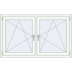 Buy Tilt-and-Turn 1440x870 mm REHAU BRILLANT DESIGN RAL 9016 Traffic white two-sided