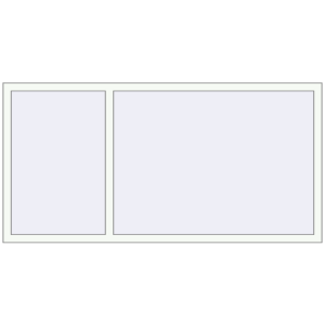 Buy Tilt-and-Turn 2000x1000 mm REHAU ENERGY-SAVING SYNEGO MD RAL 9016 Traffic white two-sided
