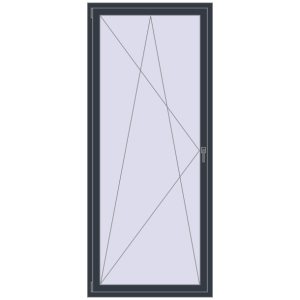 Zamów teraz Okna skrzydłowe 1000x2350 mm REHAU BRILLANT DESIGN ANTHRACITE_GREY_STRUKTURAL dwustronny