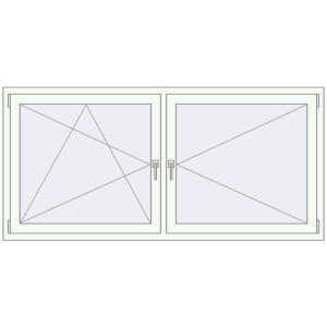 Buy Tilt-and-Turn 1930x920 mm REHAU OPTIMUM EURO-DESIGN 70 RAL 9016 Traffic white two-sided