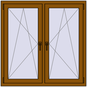 Zamów teraz Okna skrzydłowe 1200x1200 mm EPSILON OPTIMA GOLDEN OAK dwustronny