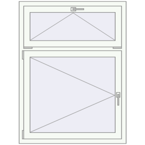 Buy Tilt-and-Turn 980x1299 mm REHAU OPTIMUM EURO-DESIGN 70 RAL 9016 Traffic white two-sided