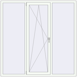 Buy Tilt-and-Turn 1800x1800 mm REHAU OPTIMUM EURO-DESIGN 70 RAL 9016 Traffic white two-sided
