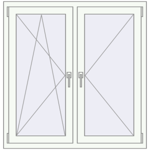 Buy Tilt-and-Turn 1135x1165 mm REHAU ENERGY-SAVING SYNEGO MD RAL 9016 Traffic white two-sided