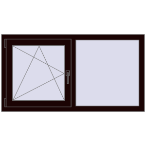 Zamów teraz Okna skrzydłowe 1300x700 mm REHAU OPTIMUM EURO-DESIGN 70 CHOCOLATE_BROWN dwustronny