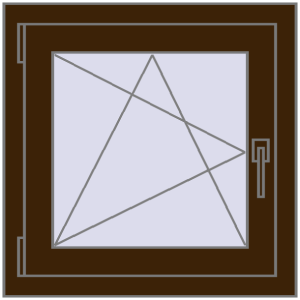 Zamów teraz Okna skrzydłowe 600x600 mm CLASICTHERM 70 DARK_OAK dwustronny