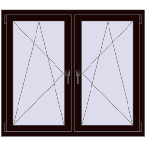 Zamów teraz Okna skrzydłowe 1275x1085 mm REHAU ENERGY-SAVING SYNEGO MD CHOCOLATE_BROWN dwustronny