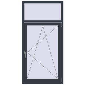 Buy Tilt-and-Turn 800x1600 mm REHAU ENERGY-SAVING SYNEGO MD ANTHRACITE_GREY_STRUKTURAL two-sided