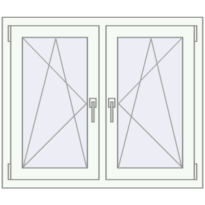 Buy Tilt-and-Turn 1000x850 mm REHAU OPTIMUM EURO-DESIGN 70 RAL 9016 Traffic white two-sided