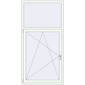 Buy Tilt-and-Turn 1000x2000 mm REHAU OPTIMUM EURO-DESIGN 70 RAL 9016 Traffic white two-sided