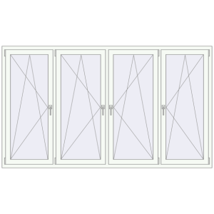 Zamów teraz Okna skrzydłowe 2500x1450 mm REHAU OPTIMUM EURO-DESIGN 70 RAL 9016 Traffic white dwustronny