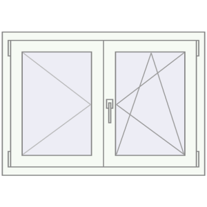 Buy Tilt-and-Turn 1020x720 mm REHAU ENERGY-SAVING SYNEGO MD RAL 9016 Traffic white two-sided