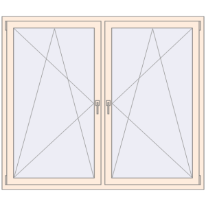 Buy Tilt-and-Turn 1750x1500 mm REHAU OPTIMUM EURO-DESIGN 70 CREAME_WHITE_50L-2 two-sided