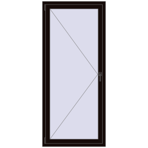 Buy Tilt-and-Turn 850x1950 mm REHAU OPTIMUM EURO-DESIGN 70 BLACK_BROWN two-sided