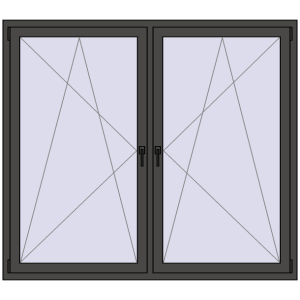 Zamów teraz Okna skrzydłowe 1840x1565 mm REHAU ENERGY-SAVING SYNEGO MD BASALT_GREY dwustronny