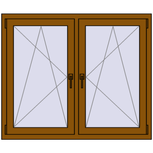 Okno plastikowe 1260x1070 mm Dwuskrzydłowe. Widok od środka Zamów teraz Okna skrzydłowe 1260x1070 mm REHAU ENERGY-SAVING SYNEGO MD GOLDEN OAK dwustronny