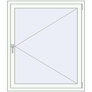 Buy Tilt-and-Turn 1100x1250 mm REHAU OPTIMUM EURO-DESIGN 70 RAL 9016 Traffic white two-sided