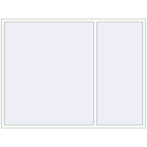 Plastic window 2380x1800 mm Double-leaf. View from inside Buy Tilt-and-Turn 2380x1800 mm REHAU OPTIMUM EURO-DESIGN 70 RAL 9016 Traffic white two-sided