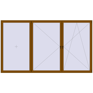 Zamów teraz Okna skrzydłowe 4000x2300 mm REHAU BRILLANT DESIGN GOLDEN OAK dwustronny