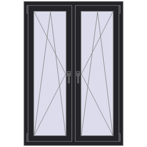 Zamów teraz Okna skrzydłowe 1035x1460 mm REHAU ENERGY-SAVING SYNEGO MD BLACK_ULTI-MATT dwustronny