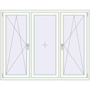 Buy Tilt-and-Turn 1750x1380 mm REHAU ENERGY-SAVING SYNEGO MD RAL 9016 Traffic white two-sided