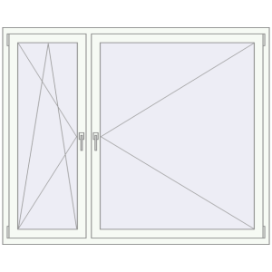 Buy Tilt-and-Turn 1765x1435 mm REHAU OPTIMUM EURO-DESIGN 70 RAL 9016 Traffic white two-sided