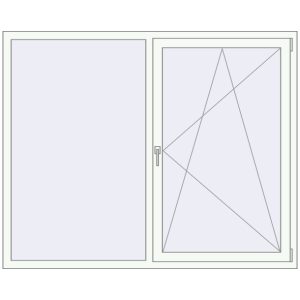 Buy Tilt-and-Turn 1800x1450 mm REHAU ENERGY-SAVING SYNEGO MD RAL 9016 Traffic white two-sided