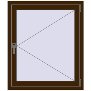 Buy Tilt-and-Turn 850x1000 mm REHAU OPTIMUM EURO-DESIGN 70 DARK_OAK two-sided