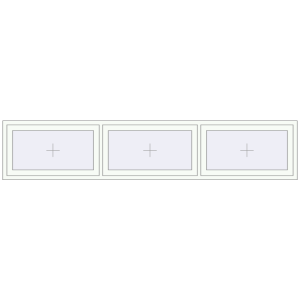 Buy Tilt-and-Turn 3000x600 mm REHAU OPTIMUM EURO-DESIGN 70 RAL 9016 Traffic white two-sided