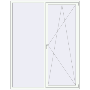Buy Tilt-and-Turn 1800x2300 mm REHAU BRILLANT DESIGN RAL 9016 Traffic white two-sided