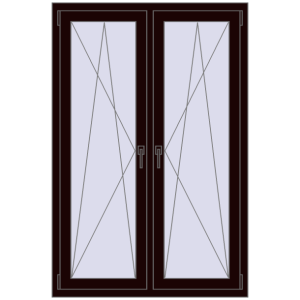 Okno plastikowe 1050x1595 mm Dwuskrzydłowe. Widok od środka Zamów teraz Okna skrzydłowe 1050x1595 mm REHAU ENERGY-SAVING SYNEGO MD CHOCOLATE_BROWN dwustronny