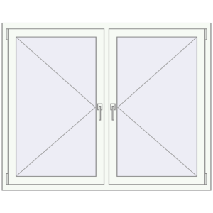 Buy Tilt-and-Turn 1500x1200 mm REHAU OPTIMUM EURO-DESIGN 70 RAL 9016 Traffic white two-sided