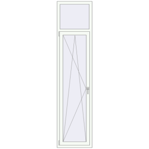 Buy Tilt-and-Turn 600x2500 mm REHAU ENERGY-SAVING SYNEGO MD ANTHRACITE_GREY_STRUKTURAL external