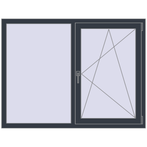 Zamów teraz Okna skrzydłowe 1500x1100 mm CLASICTHERM 70 ANTHRACITE_GREY_STRUKTURAL dwustronny